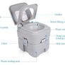 20L Portable Flush Outdoor Toilet for Camping Caravan Mobile Image 3