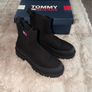 Tommy Jeans Black Chelsea Boots Size 39/6 Chunky Platform Image 3