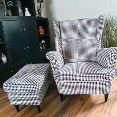 Armchair and footstool