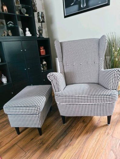 Armchair and footstool