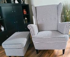 Armchair and footstool