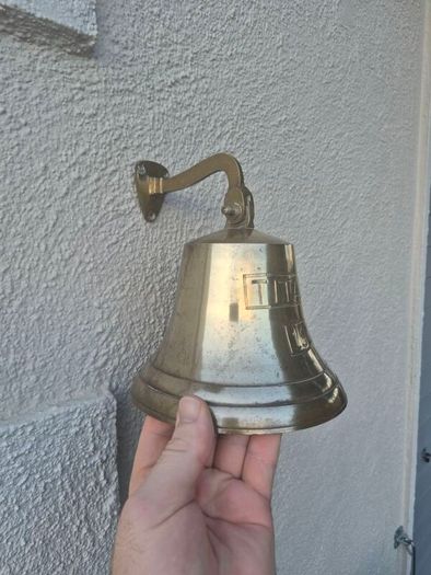 Antique Brass Hanging Wall Titanic Bell 1912  Hanging Nautical Wall Decor