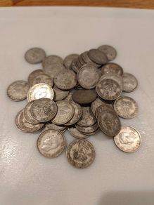English one shilling coins