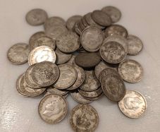 English one shilling coins