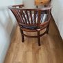 Large Wooden Tub Chair Image 3