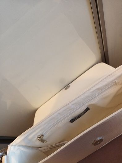 Brand new satin cream occassion bag