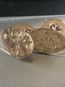 9ct gold cufflinks 6.4g 9k