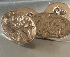 9ct gold cufflinks 6.4g 9k