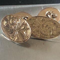 9ct gold cufflinks 6.4g 9k