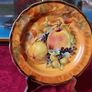 3 Piece Antique Hose St. Pottery 8.5 Inch Diameter Orchard Gold Starter / Salad / Breakfast Plate Made in England Image 5