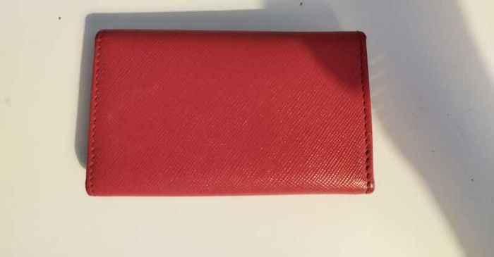 PRADA Leather Key Case Key Ring Pink