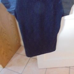 Black Lace and Faux Leather Top for Sale