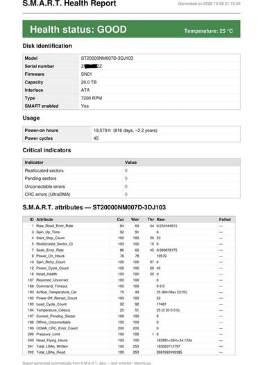 Seagate Exos X20 20TB Enterprise SATA Hard Drive (3.5" HDD)