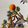 Vintage Chinese Silk Embroidery Beautiful Framed Bird Artwork Image 4