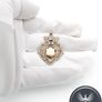 Antique 925 Sterling Silver Heraldic Fob Pendant, Rose Gold Detail Shield, Chester 1920 Image 7