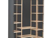 Wardrobe Grey 135x40x170 cm Fabric