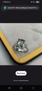 Green Amethyst ring - size 7