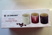 le Creuset set of 3 espresso cups
