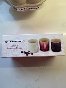 le Creuset set of 3 espresso cups
