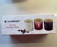le Creuset set of 3 espresso cups