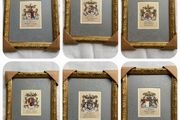 6 coat of arms framed prints