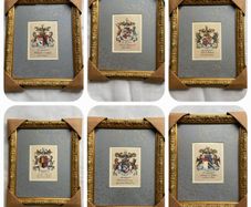 6 coat of arms framed prints