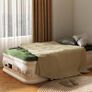 Single Inflatable Mattress, Single Air Bed for Home with Built-in Electric Pump, Blow Up Mattress in 3 Mins Self-Inflation/Deflation, Flocked Surface Guest Airbed for Portable Guest Bet Image 7