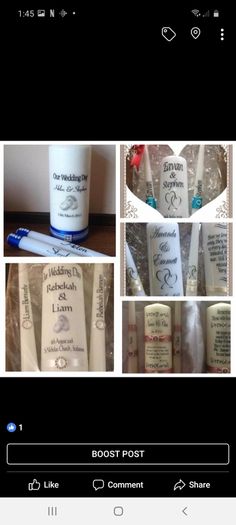 Wedding unity candles set - personalised