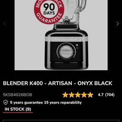 Kitchen Aid - Blender K400 - Artisan - Onyx Black