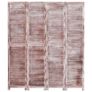 4-Panel Room Divider Brown 140x165 cm Wood Image 6