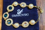 Swarovski blue and pearl bracelet
