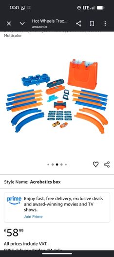 Hot Wheels car tracks and cars