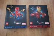 LEGO 76326 Marvel Iron Spider-Man Bust + LEGO 76327 Marvel Iron Man MK4 Bust