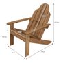 Adirondack Garden Chair Solid Wood Outdoor Lounge Image 2