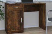 Desk with Drawer &amp; Cabinet Smoked Oak