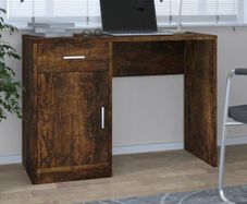 Desk with Drawer & Cabinet Smoked Oak