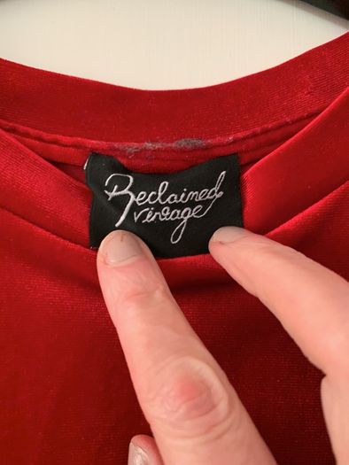 Reclaimed Vintage velvet T-shirt
