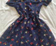 Girls Navy Summer Floral Dress