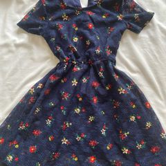 Girls Navy Summer Floral Dress
