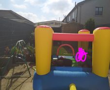 bouncy castle and blower