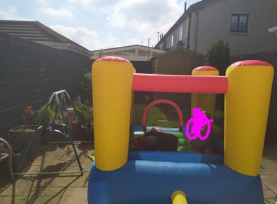 bouncy castle and blower