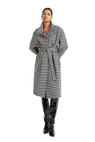 houndstooth check coat