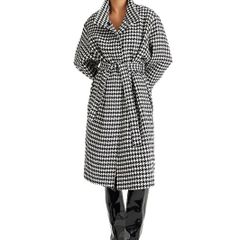houndstooth check coat