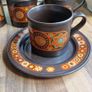 Vintage Kiln Craft Hermes Staffordshire Mugs & Saucers / Side plates Image 3
