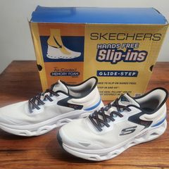 Skechers Glide-Step Altus - Turn Out Hands-Free Slip-in Men's Rubber Shoes - White / Multi - Men Size EUR 46 / UK 11 / US 12