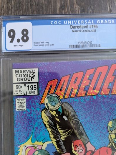 Daredevil Issue 195 and 286 CGC 9.8 Bullseye Certified Graded Comic Framed DC Marvel