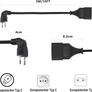 Extension Cable 90 Degree Euro Plug Short, Extension Cable Type C Plug Euro Plug on Type C Euro, 2.5A 250V for TV, Computer, Monitor, Projector, Household Appliances 3M Image 5