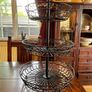 Chefarone Three tier metal fruit basket , adjustable . Keeps fruit fresher with air circulation  .base basket is 34 cm , height to top point 52 cm .adjustable Image 4