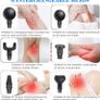 Massage Gun,Hand-Held Percussion Muscle Massage Device for Deep Tissue Relaxation Massage LCD Display 30 Speeds Optional Modes with 6 Replaceable Massage Heads Image 4