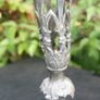 Vintage Art Nouveau Ornate Pierced Filigree Flower Vase Antique Silver Tone H-11" Image 6